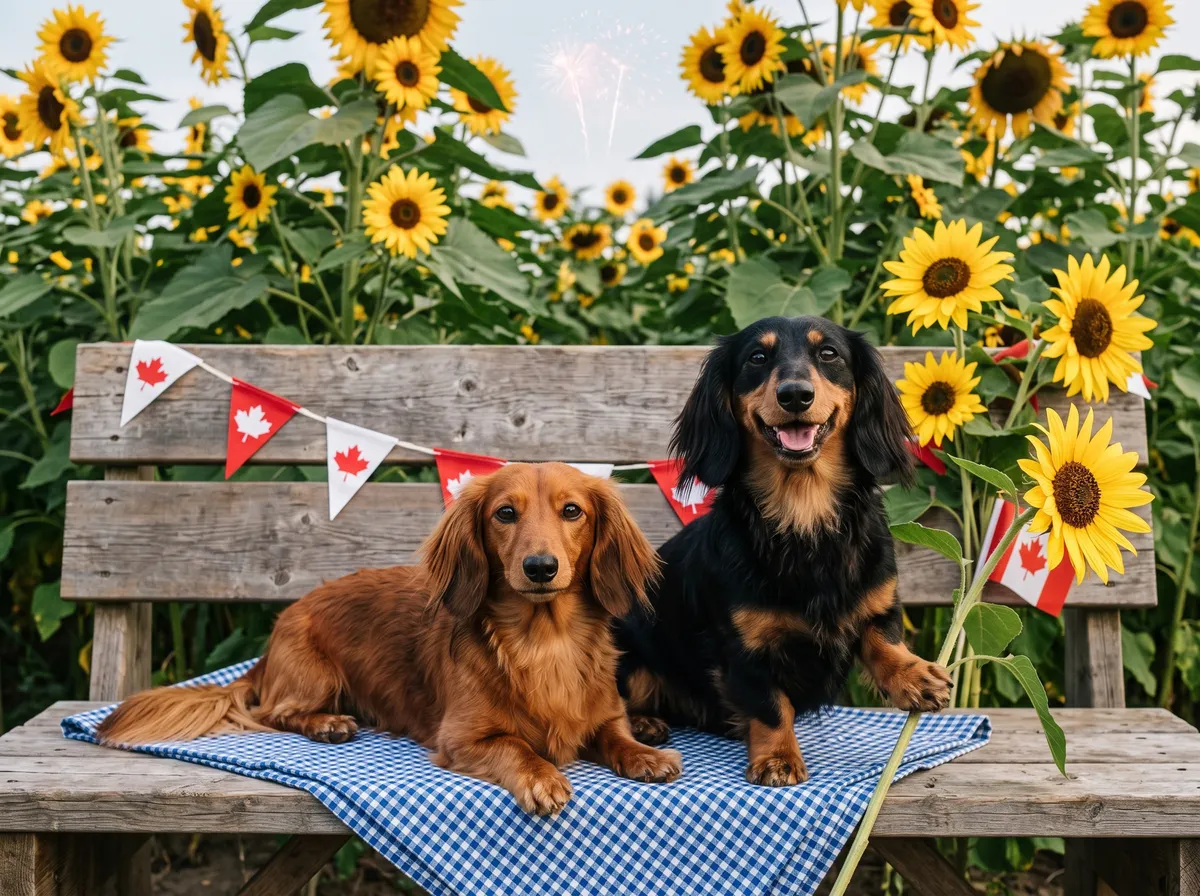 July in the Picture Perfect example calendar, with Minnie and Nala