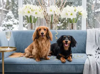 January in the Picture Perfect example calendar, with Minnie and Nala