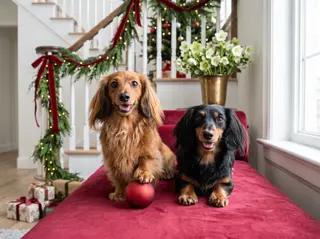 December in the Picture Perfect example calendar, with Minnie and Nala