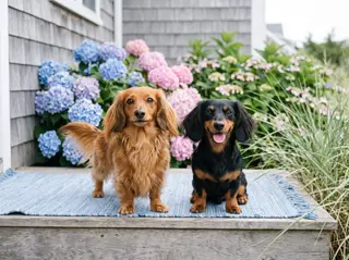 August in the Picture Perfect example calendar, with Minnie and Nala