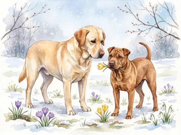 Page de Février du calendrier de Murphy et Bella