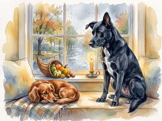 November in the Watercolor example calendar, with Minnie and Mickey